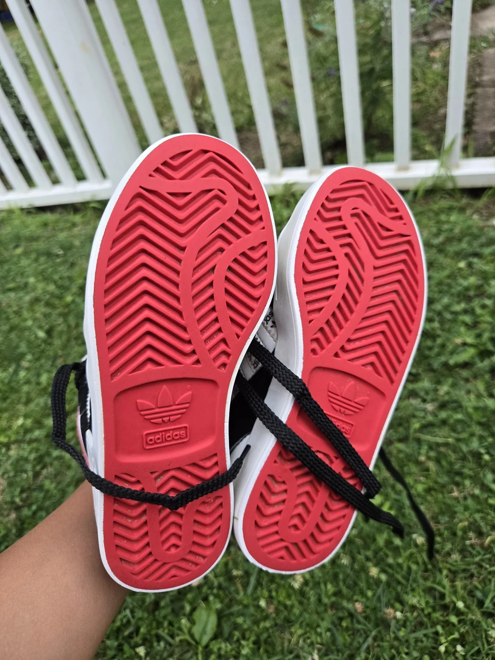 adidas Kids Black, White & Red High-Top Boots